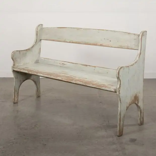 Rustic white bench sale