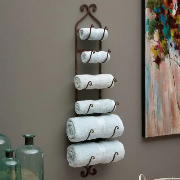 Rustic Towel Rack Antique Farmhouse