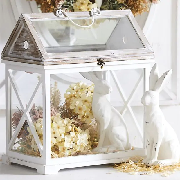 Shabby Chic Wood Terrarium | Antique Farmhouse
