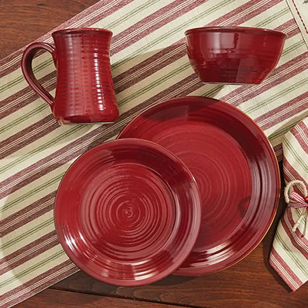 Simple Ceramic Ribbed Dinner Plate Bundle - Main Image