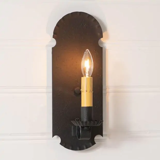 Single Bulb Textured Metal Wall Sconce Antique Farmhouse