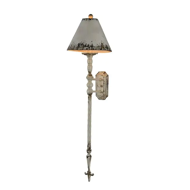 Tall Metal Wall Sconce Antique Farmhouse