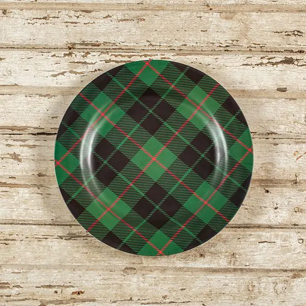 Tartan Plaid Charger Plate 12 Inch Set of 4 Antique Farmhouse
