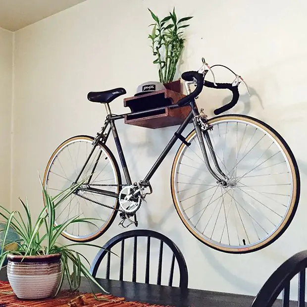 Bicycle wheel shelf 2025