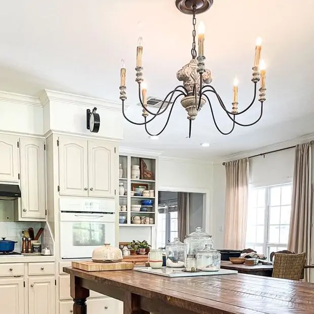 Traditional Country Chandelier Antique Farmhouse