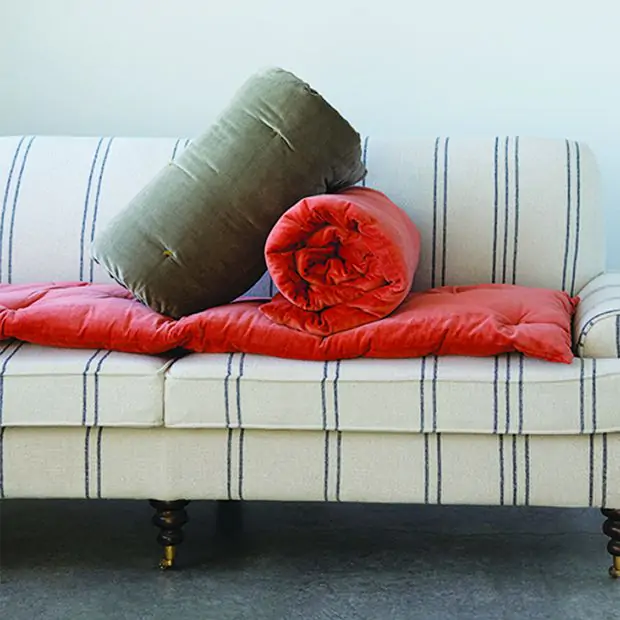 Tufted Velvet Bench Cushion Antique Farmhouse
