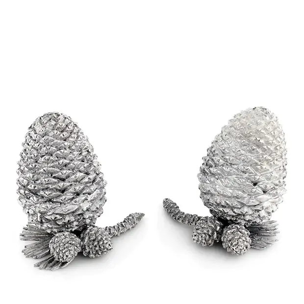 Vagabond House Pewter Pine Cones Salt and Pepper Shaker - Thumbnail 3