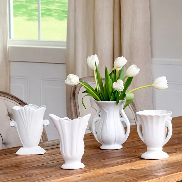 Vintage Inspired Flower Vase Set of 4 | Antique Farmhouse