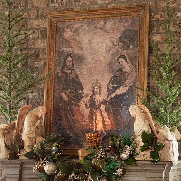 西洋アンティーク宗教画(印刷物　HOLY FAMILY) The Holy Family – Based on an Vintage Holy Card – Catholic