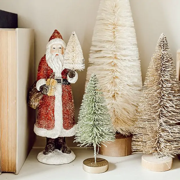 特大　オールドヴィンテージ santa sports 3ピース　セットアップ Vintage Style Sparkle Santa Figurine Set of 3 | Antique Farmhouse