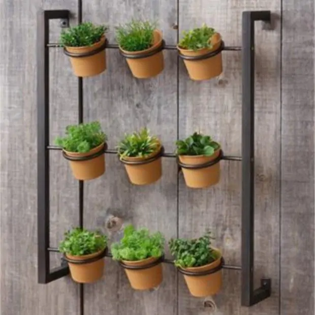 Wall mounted herb planter rack hotsell