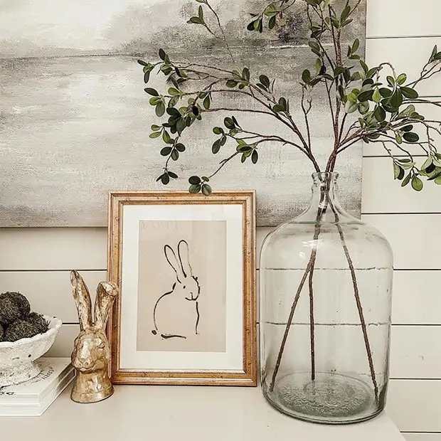 Weathered Gold Tone Rabbit Bust Statue | Antique Farmhouse Weathered Gold Tone Rabbit Bust Statue | Antique Farmhouse