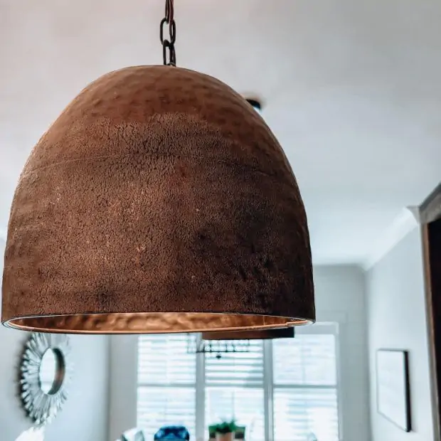 Weathered metal pendant light hotsell