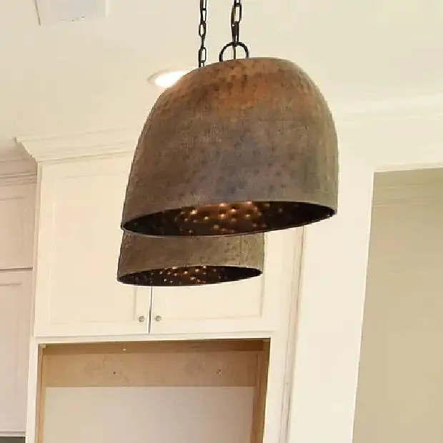 Weathered metal pendant light hotsell