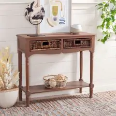 2 Drawer Rustic Pine Console