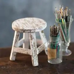 Antique White Tabletop Stool Riser