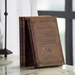 Antiqued Book Box Collection Set of 3