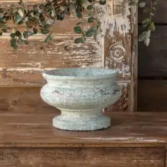 Antiqued Elegance Footed Urn Pot 12 Inch