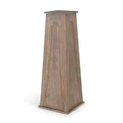 Carved Island Manor Pedestal