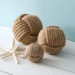 Decorative Nautical Rope Balls Set of 3