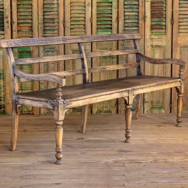 Antiqued Paseo Bench | SHIPS FREE