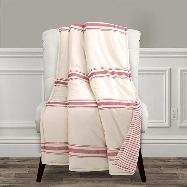 Striped Country Throw Blanket