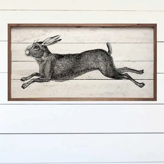 vintage inspired rabbit wall art antique farmhouse vintage inspired rabbit wall