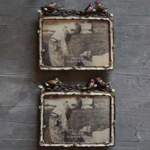 Enameled Bird Photo Frames | Antique Farmhouse