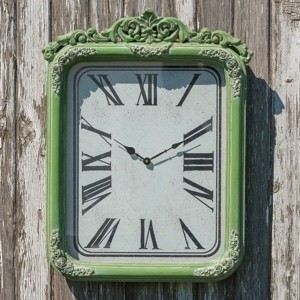 Large Green Wall Clock | Antique Farmhouse