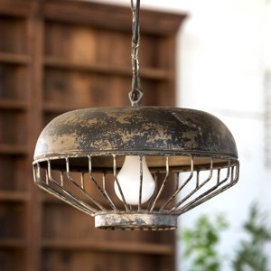 Rustic Chicken Feeder Pendant Light | Antique Farmhouse