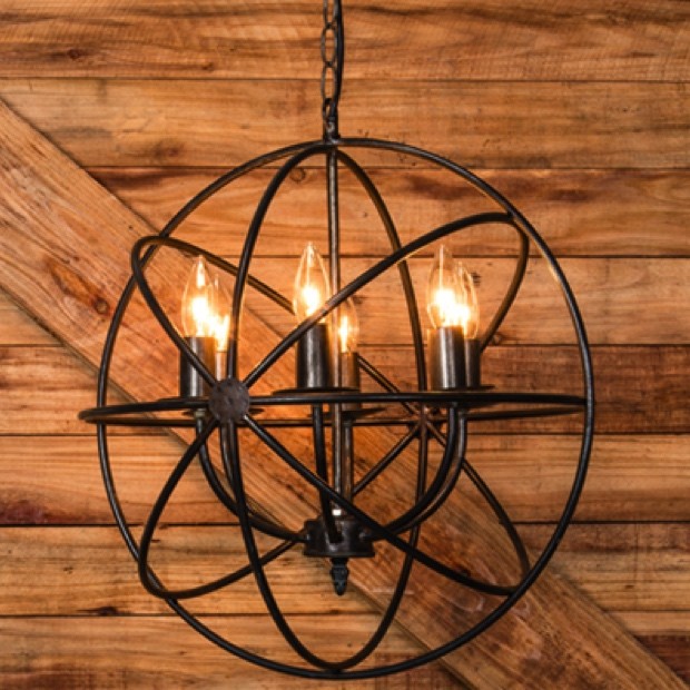 Metal Sphere Chandelier | Antique Farmhouse