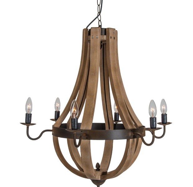 Wine Barrel Chandelier | Antique Farmhouse