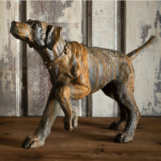 Cast Resin Hound Dog Decor 