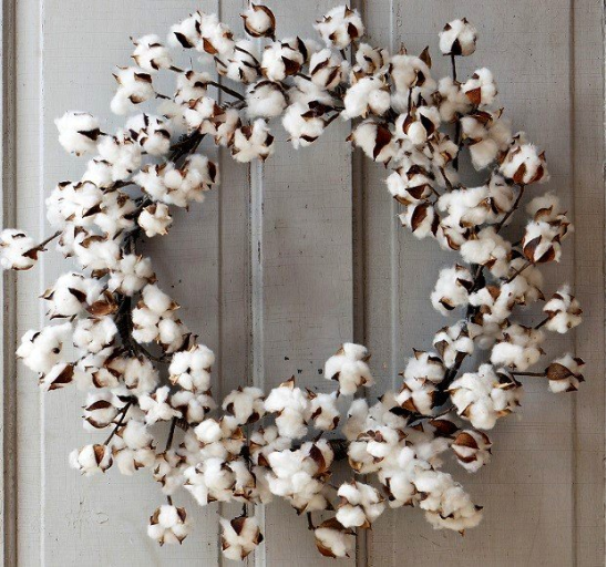 cotton wreath 