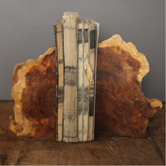 madre de cacao wood bookends 