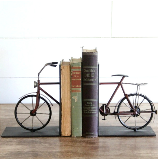 Rustic Vintage Bicycle Bookend