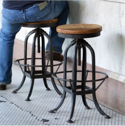 Our Favorite Rustic Bar Stools For Your, Vintage Farmhouse Bar Stools
