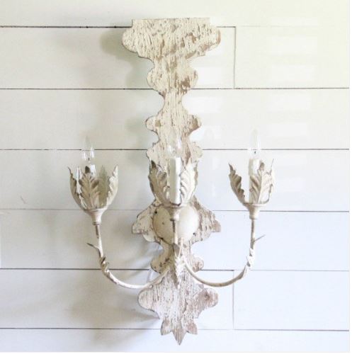 Country wall sconces store for candles