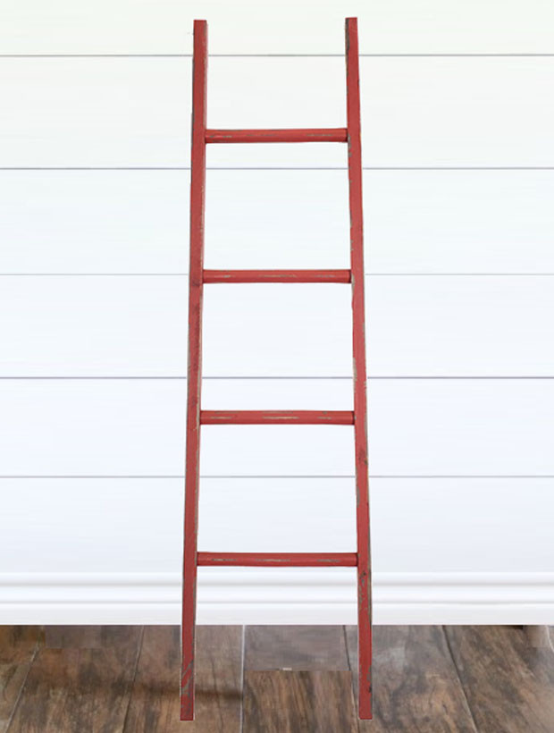 bright hued wood ladder 